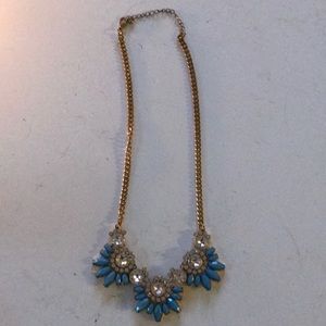 Blue floral necklace